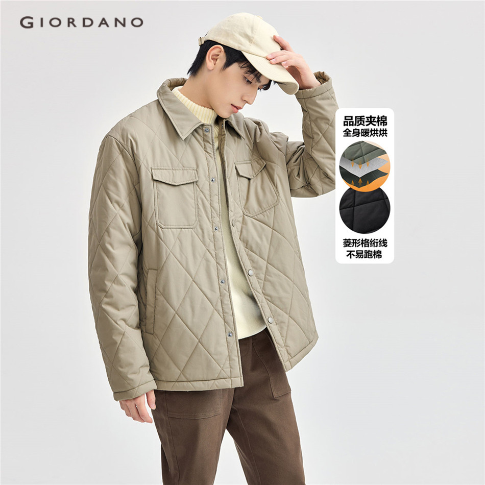 GIORDANO MEN Cargo pockets quilted jacket 13074831 Shopee - Main Image