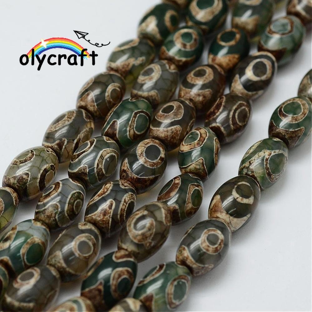 2Strand Tibetan Style 3-Eye dZi Beads Strands Beads Dyed & Heated ...