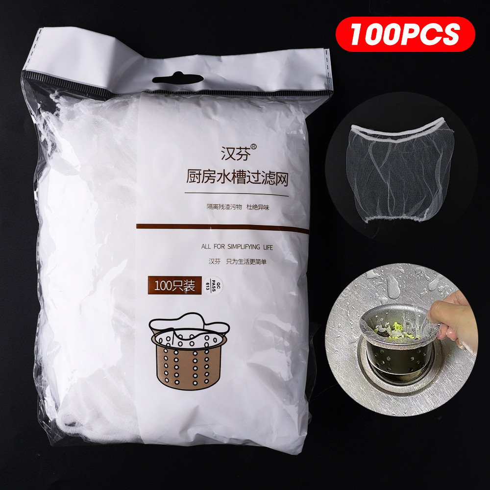 Disposable Kitchen Sink Filter Mesh Sewer Garbage Filter Meal Residue ...