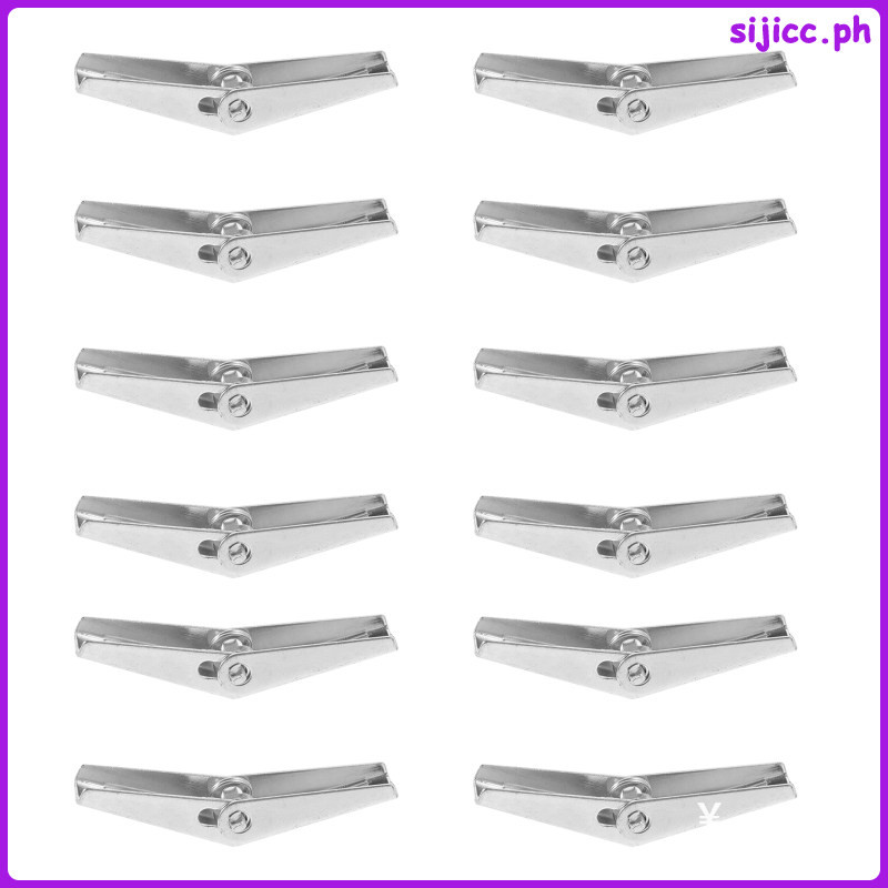 Uxcell M6 Thread Spring Wing Toggle Hollow Plasterboard Wall Anchor Bolts 6 Pcs