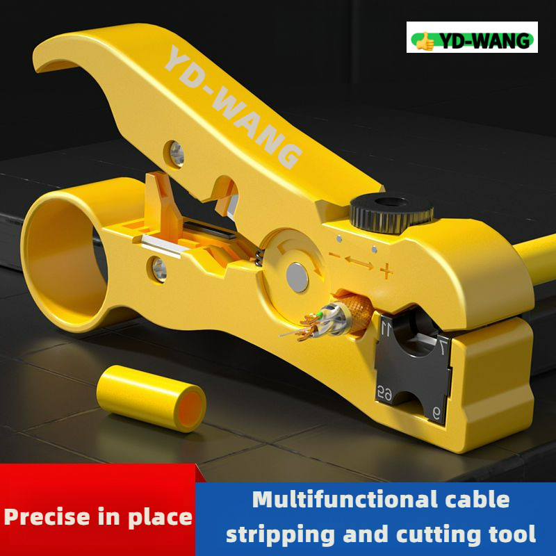 YD-WANG All-In-One Stripping Tool Cable Wire Stripper Compression Tool ...