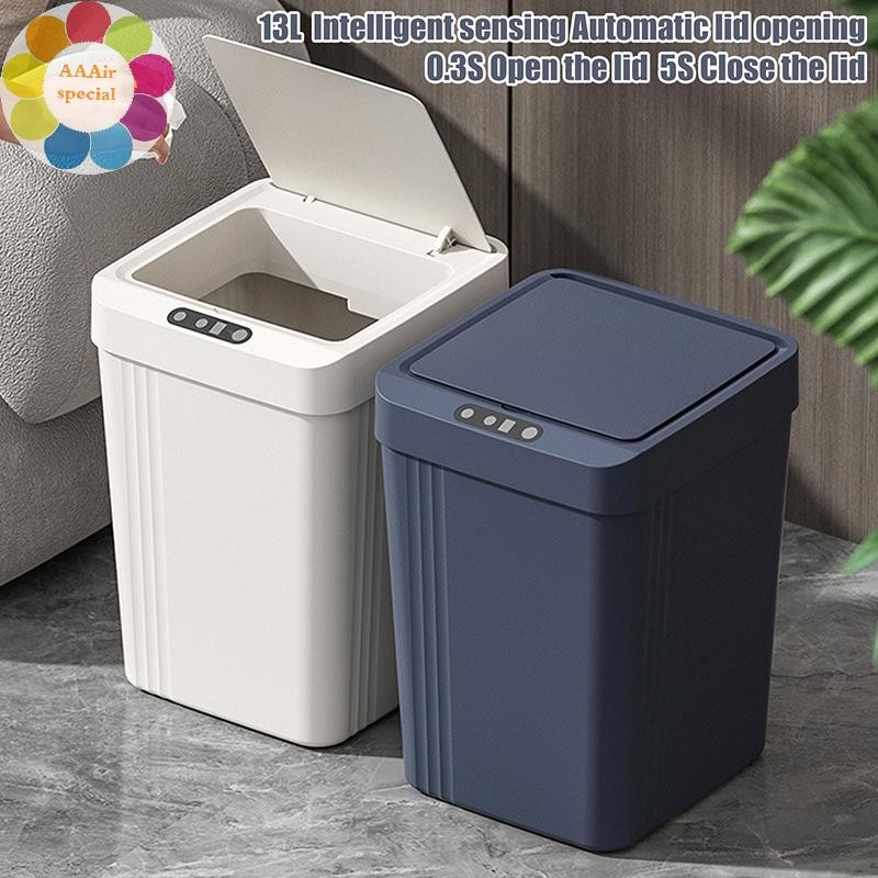 SEMEBY 13L Smart Bathroom Trash Can Automatic Bagging Electronic Trash