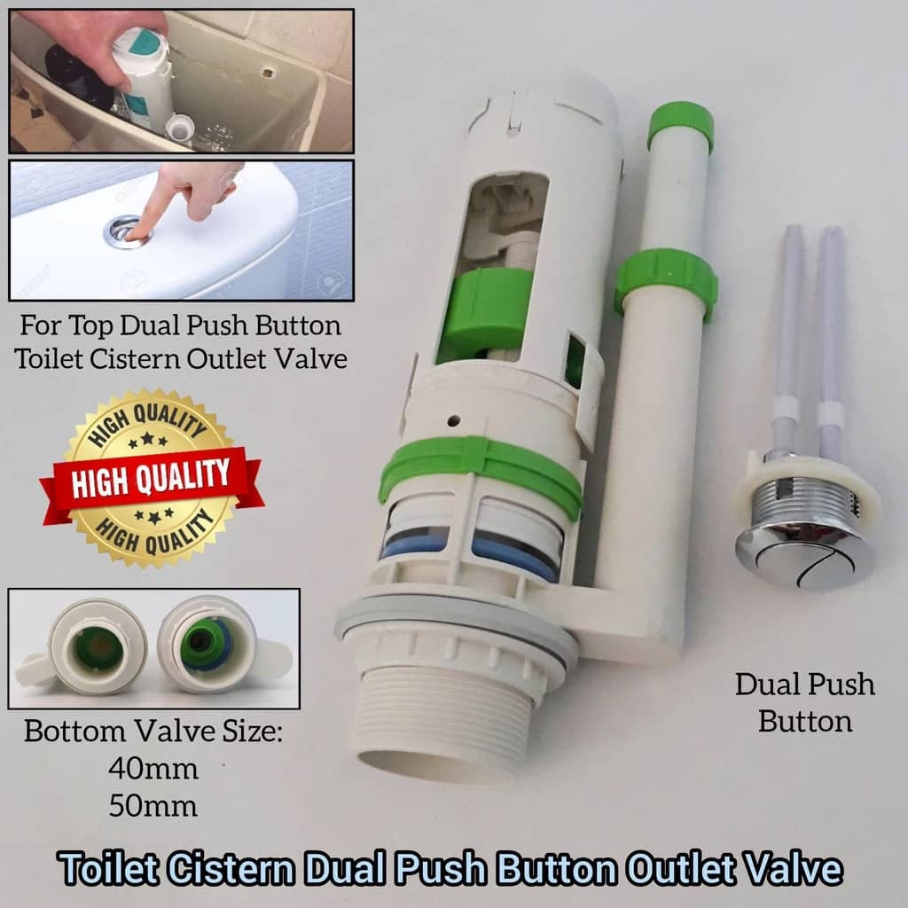 Fish Brand CJOV 3009 Push Button Dual Flush Cistern Valve 40/ 50MM ...