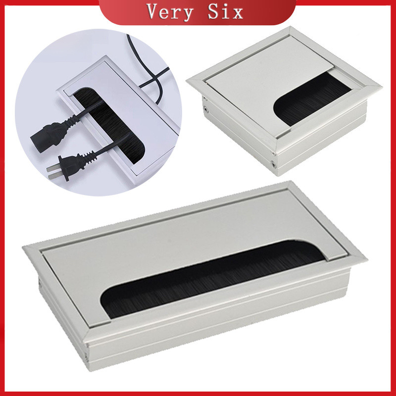 Rectangle Square Wire Cable Holder Grommet Hole Cover Aluminum Line Box ...