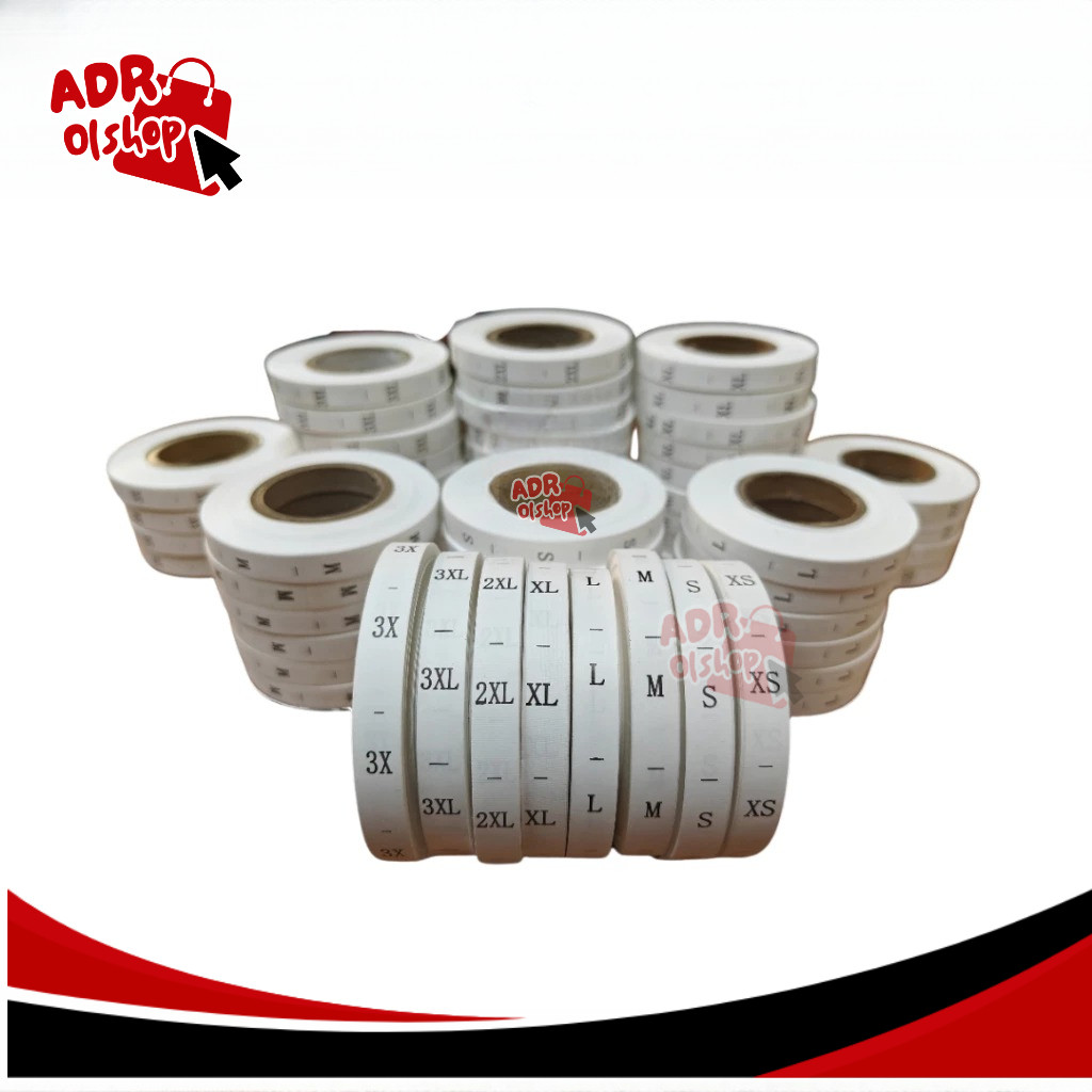 (1000pcs per roll) Size Label white Woven Washable Label | Shopee ...