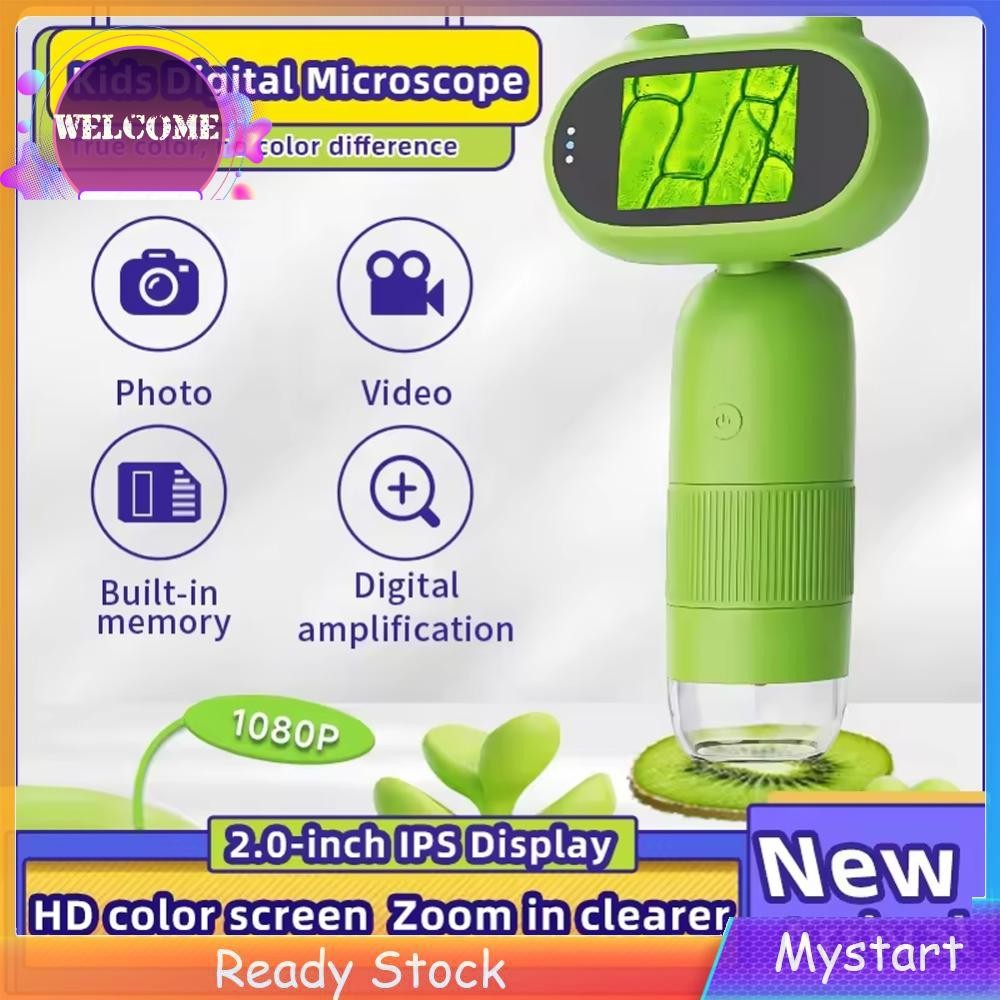 Kids Microscope 2 Inch IPS Screen Digital Microscope Handheld ...