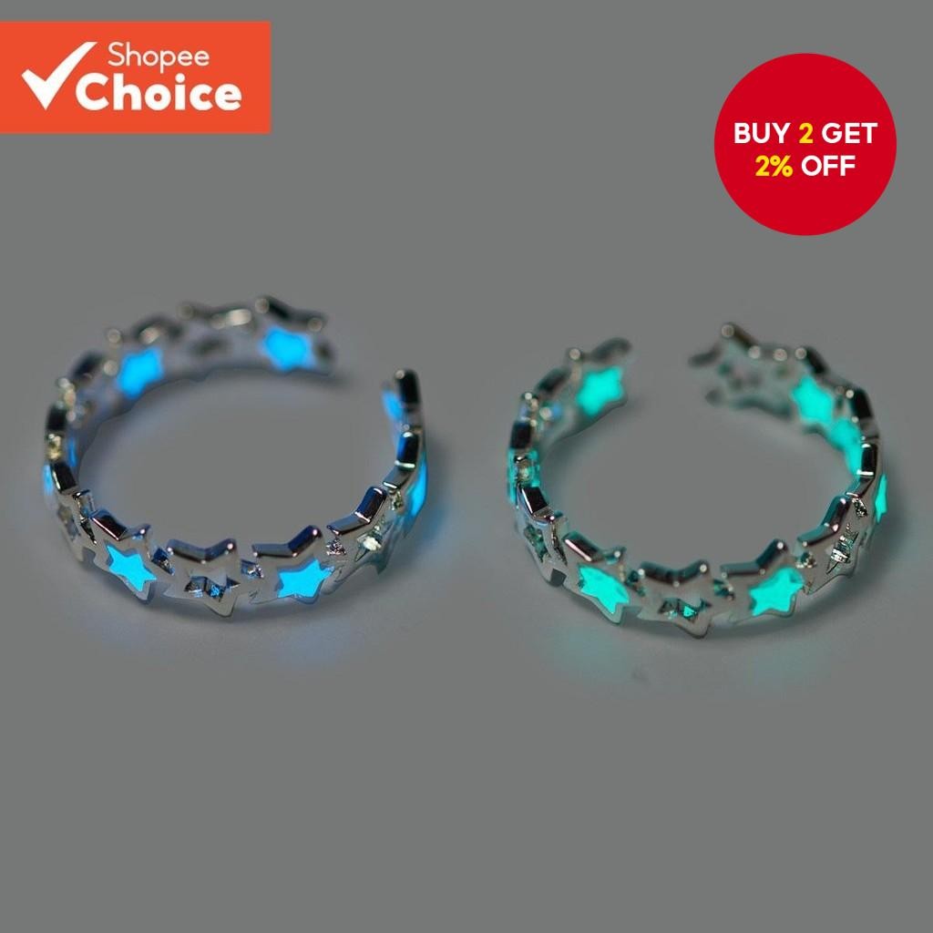 Glow In The Dark Hollow Star Ring, Luminous Floating Constellation ...