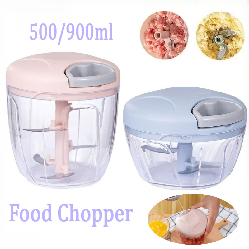 Hand Garlic Chopper Manual Kitchen Rope Food Processor With Pounding ...