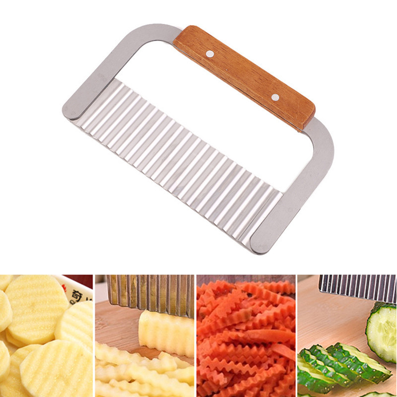Stainless Steel French Fries Wave Knife Dough Wolf Tooth Knife Cutter ...
