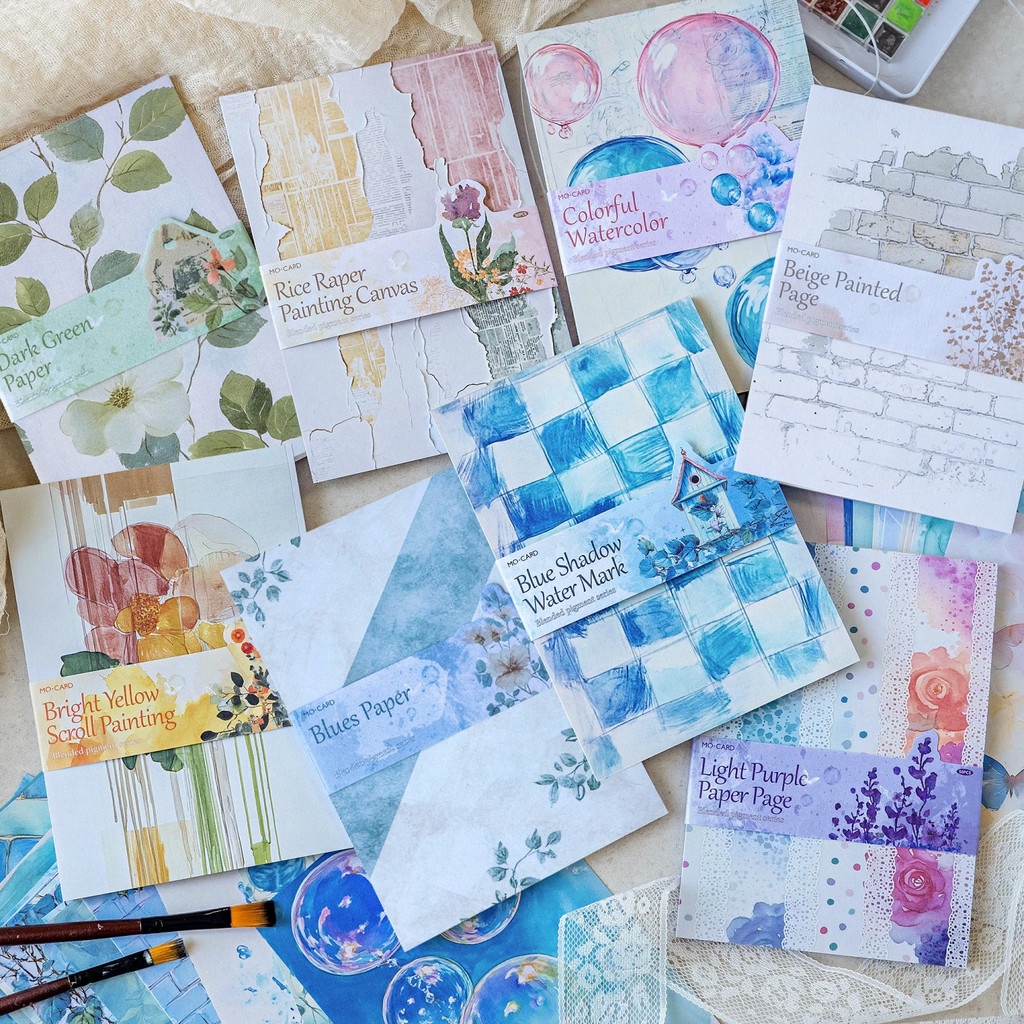 Journal GO 50pcs Smudge Painting Material Paper Aesthetics Landscape ...
