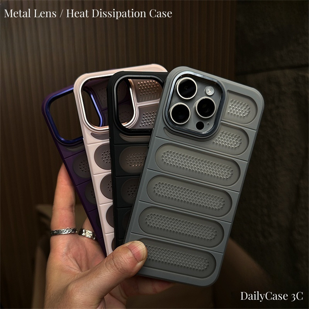 New Matte Cooling Mesh Phone Case For iPhone 15 14 11 12 13 Pro Max ...