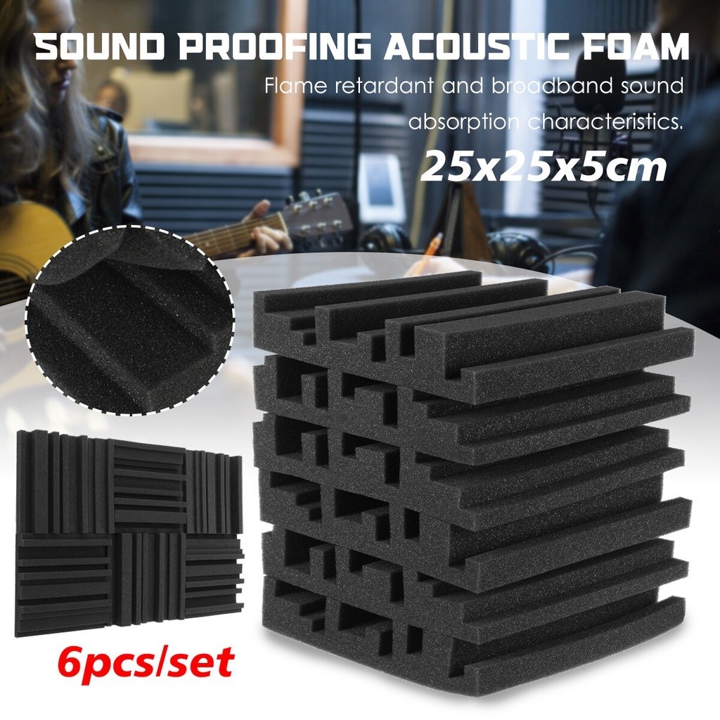 RQ+√Soundproof Sponge Studio Sound Proofing Insulation Foam Pads 6