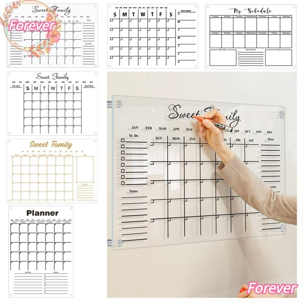 FOREVER Monthly Calendar, Rewritable Reusable Whiteboard, High-quality ...
