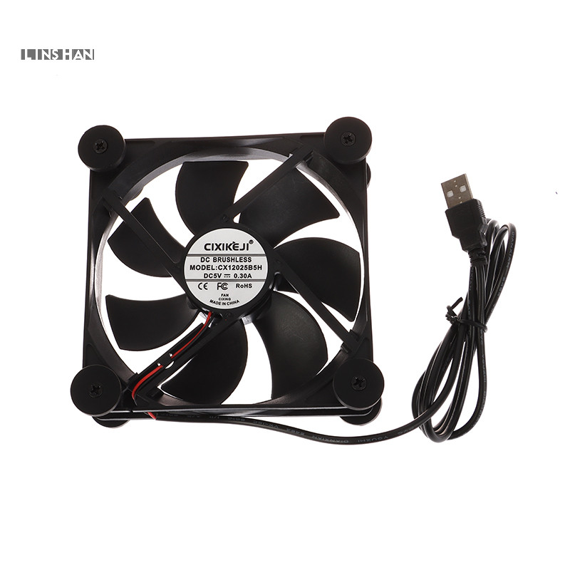 [linshan8] 120MM 5V USB Fan Powered PC Router Fans With Stepless Speed ...