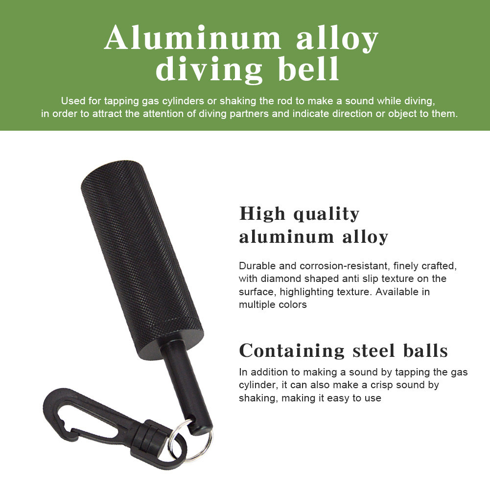 Scuba Rattle Stick with 360 Rotating Quick Hook Signal Bell for Diving ...