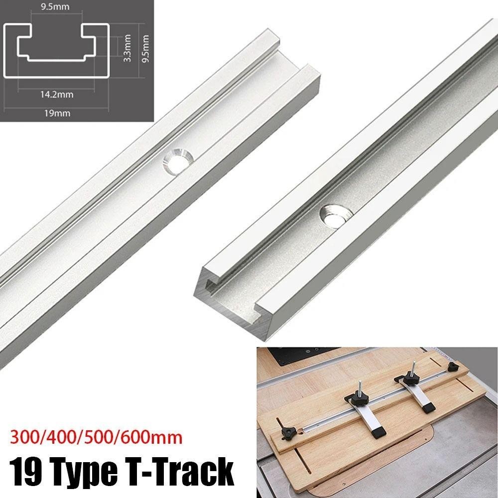 PEONY 1Pcs T-Track, Slide Guide Rail 300-600mm T-Slot Track, 19 Type ...