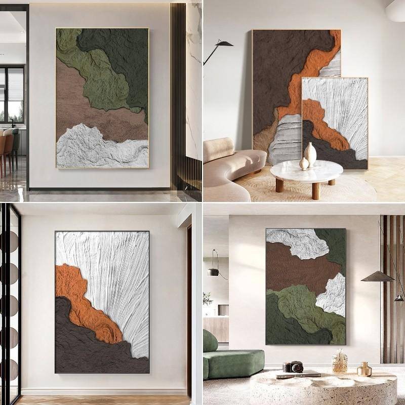 Atmospheric foyer art canvas poster hanging painting abstract mural