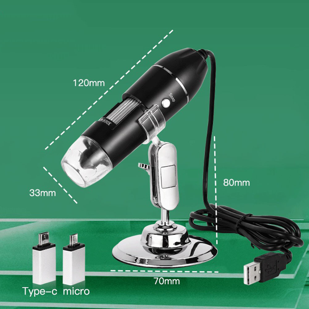 Digital USB Microscope Camera 500X LED Magnifier for Cell Phone Repair