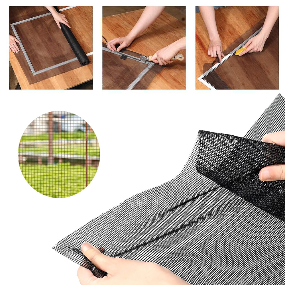 Window Screen Replacement - DIY Custom Adjustable PP Screen Mesh ...