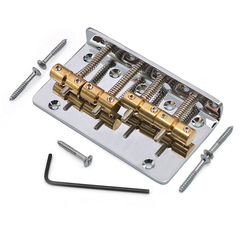 Four-string electric bass fixed bridge brass string code rear string 85 ...