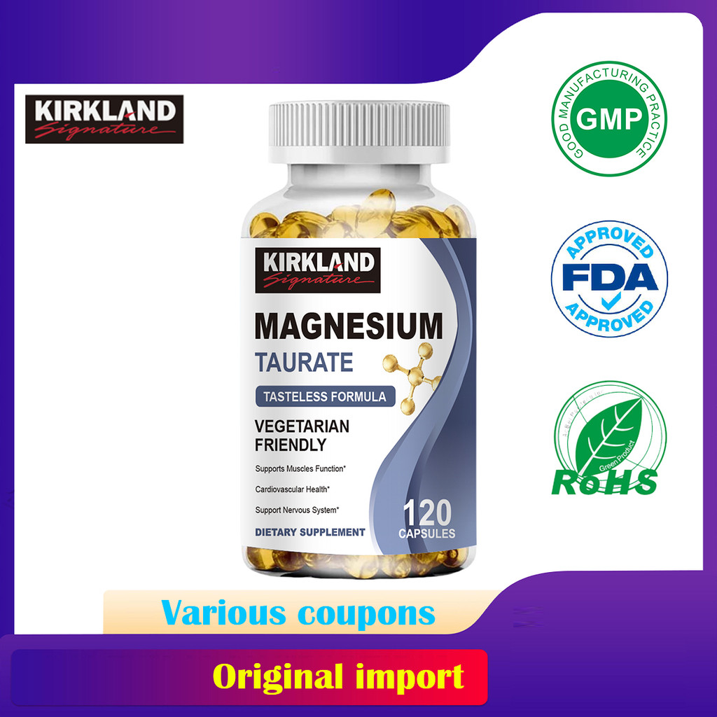 KIRKLAND Magnesium Taurine 700mg Capsules Cardiovascular Health Sleep