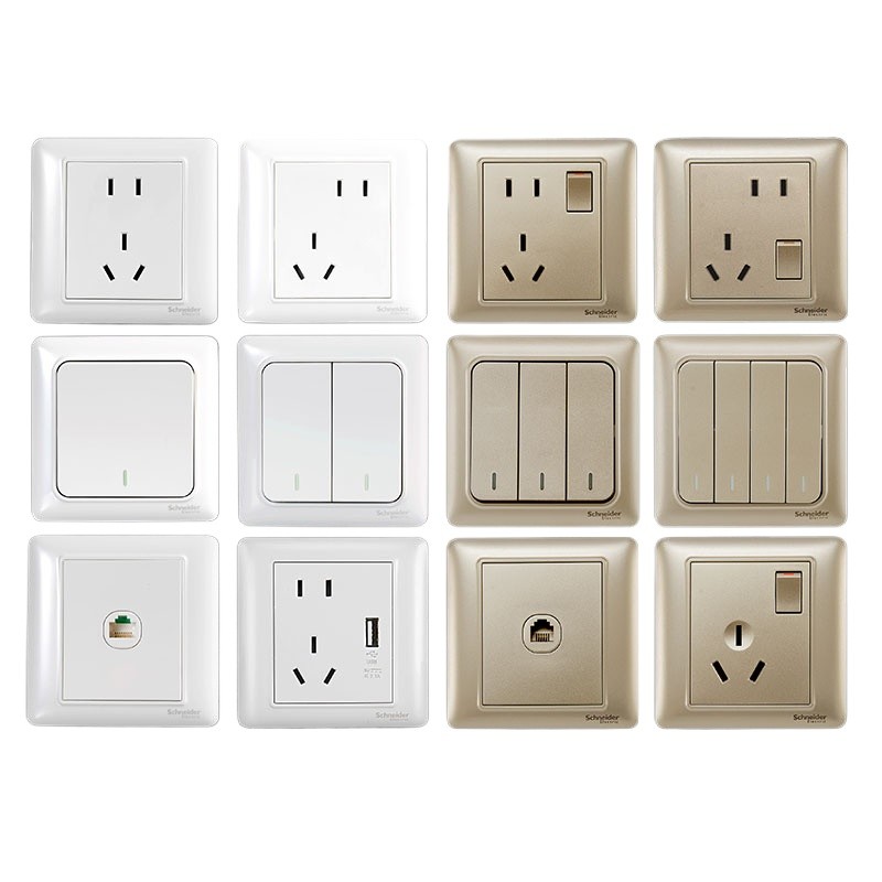 Schneider switch socket panel wall type 86 can be installed in the open ...
