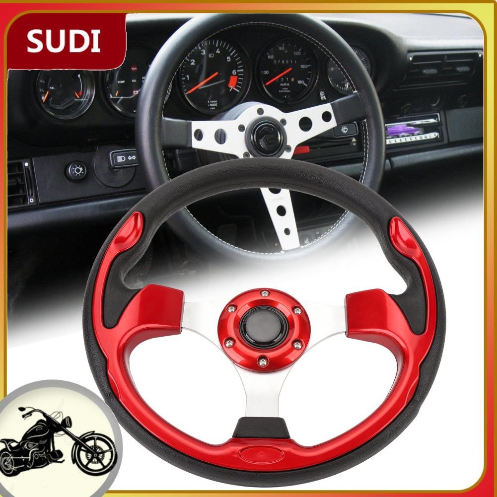 Sudi Universal Racing Steering Wheel Car Convenient Installation PU