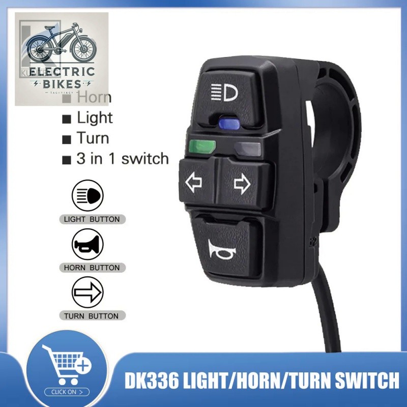 Ebike Wuxing DK336 Light Horn And Turn Switch 12V72V Lamp and Horn
