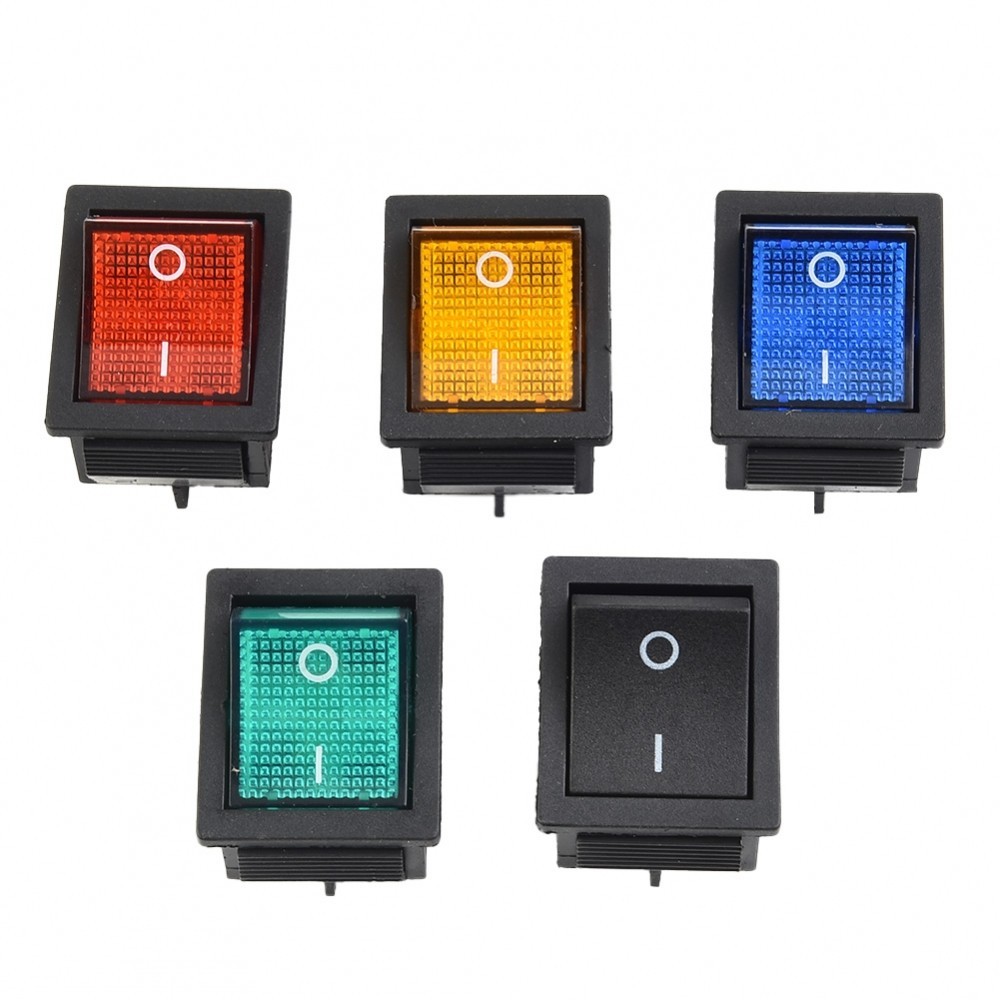 Double Pole Single Throw (DPST) 5PCS 2 Position Rectangular Rocker ...