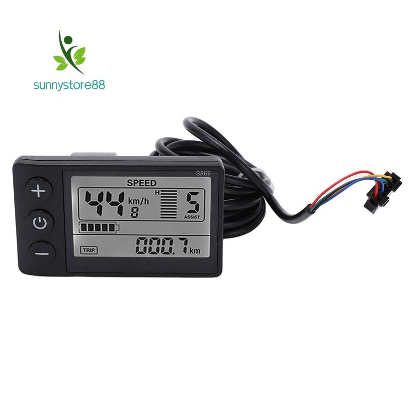 Cuifati S866 LCD Display Meter of Electric Bicycle, 24V 36V 48V E