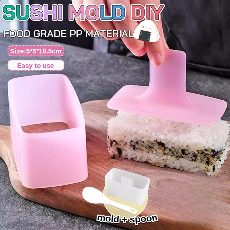 Rice Mould Rectangular Multi Layer Sushi Making Mold Scoop Onigiri Meat ...