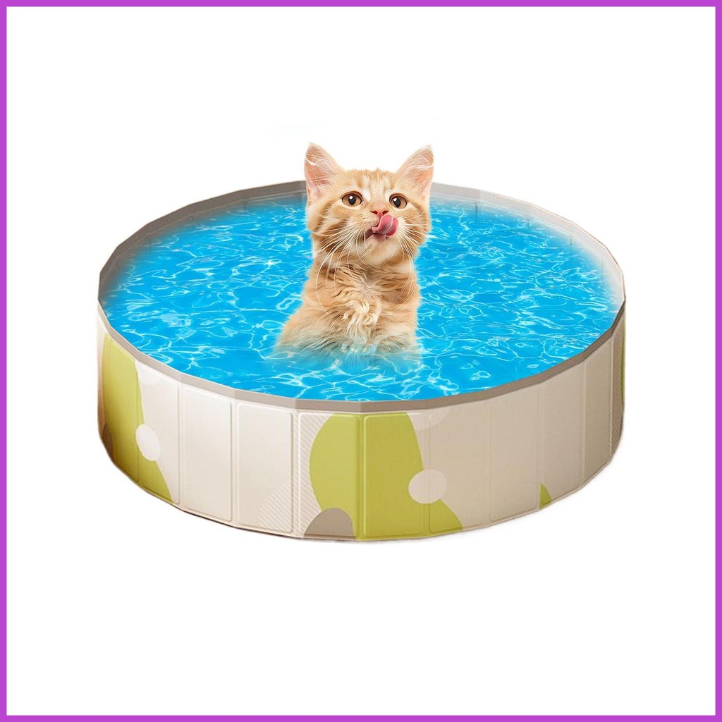 Dog Pool Cat Swimming Pool PVC Anti-Slip Tub Bathing Foldable Portable ...