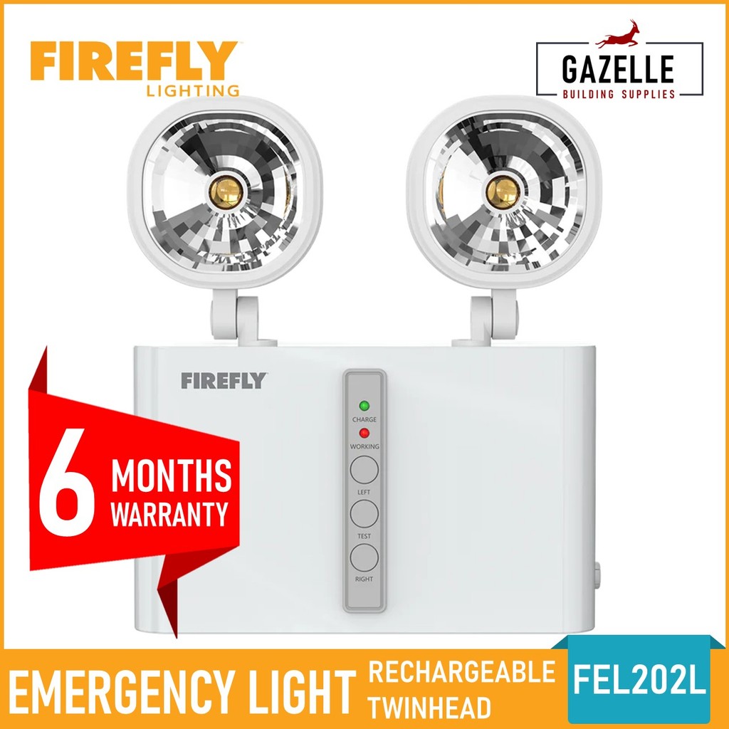 Firefly Rechargeable Twinhead Emergency Lamp - FEL202L | Shopee Philippines