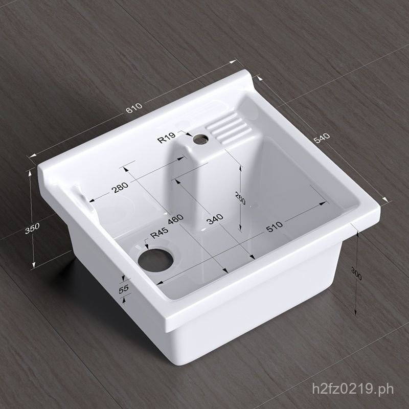 Wash Basin Laundry Basin Stainless Steel Rack Integrated Ceramic ...