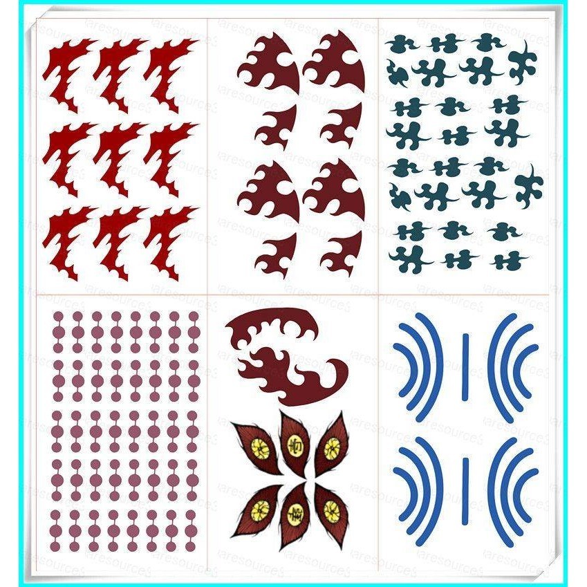 SQ3 Demon Slayer Cosplay Sticker Tattoo Kokushibou Mitsuri Akaza ...