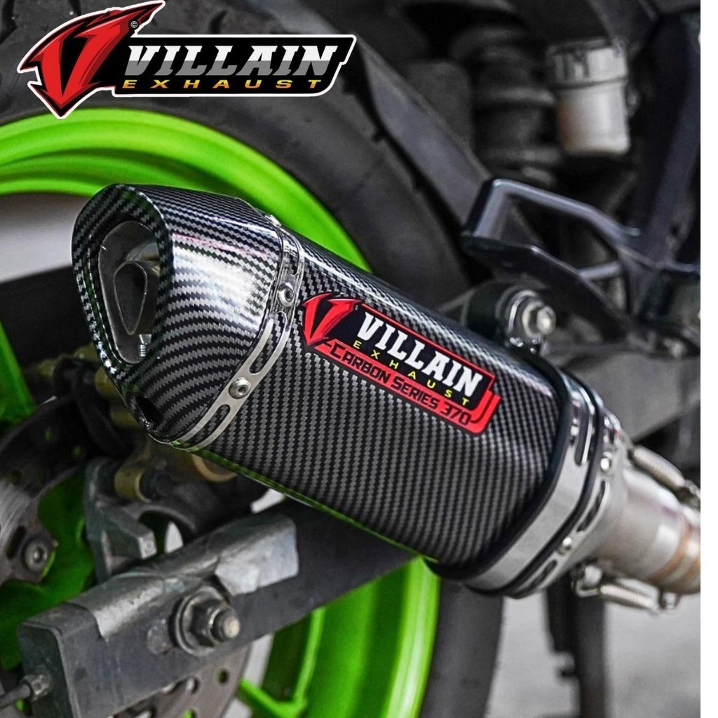 VILLAIN CARBON 370 EXHAUST FOR NMAX,AEROX,PCX,CLICK,ADV | Shopee ...