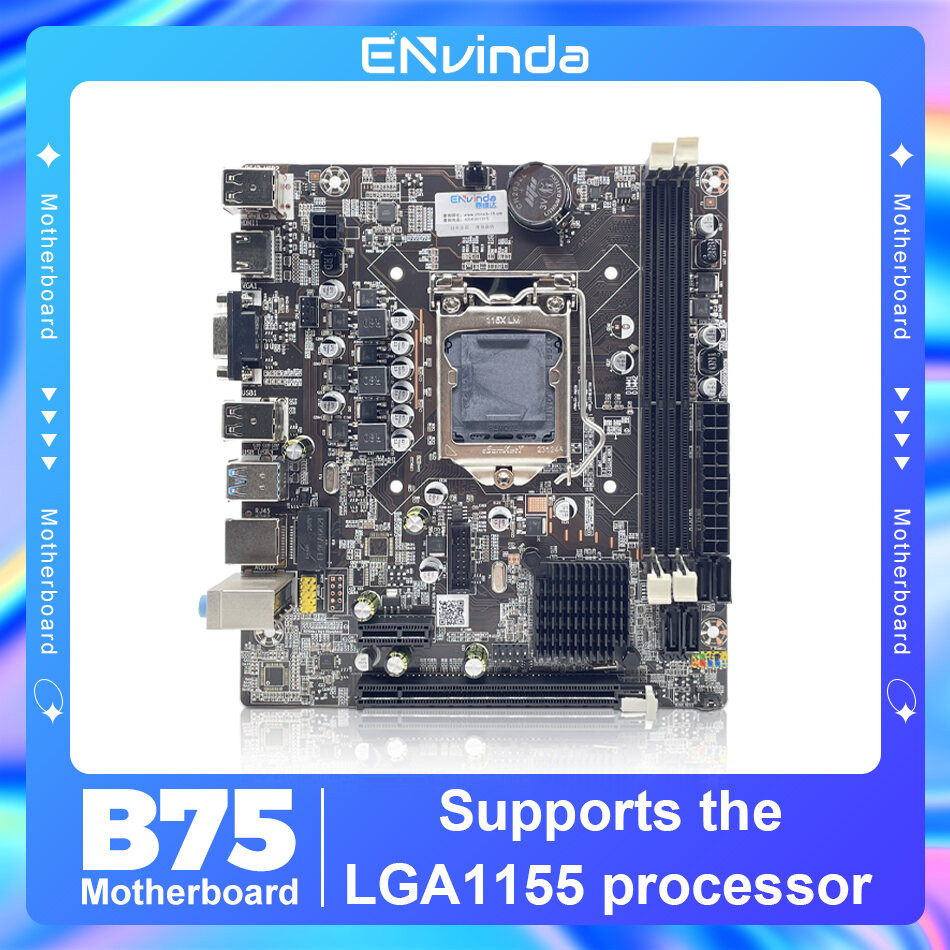 ENVINDA B75 Motherboard LGA 1155 Dual Channel DDR3 Memory SATA III USB ...