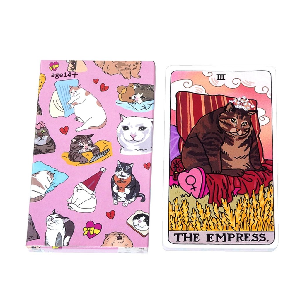 The Original Cat Meme Tarot Cards For Family Party Fortune Telling ...