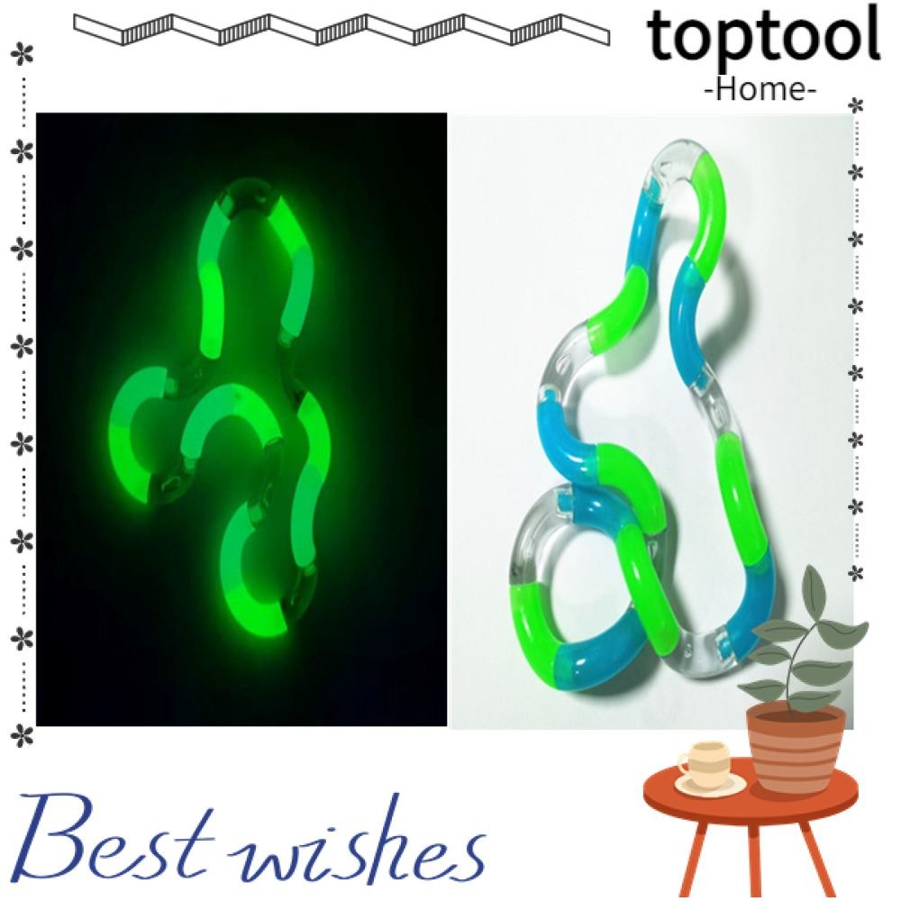 TOPTOOL Twisted Ring, Autism Therapy Rainbow Circle Tan gle Rope, Anti ...