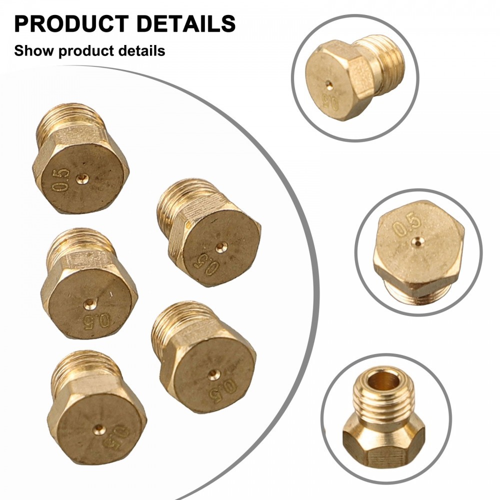 Kit De 5 Injecteurs GPL Jaunes 0.5mm Pour Conversion Plaque – Augmentez L'efficacité De Votre Brûleur