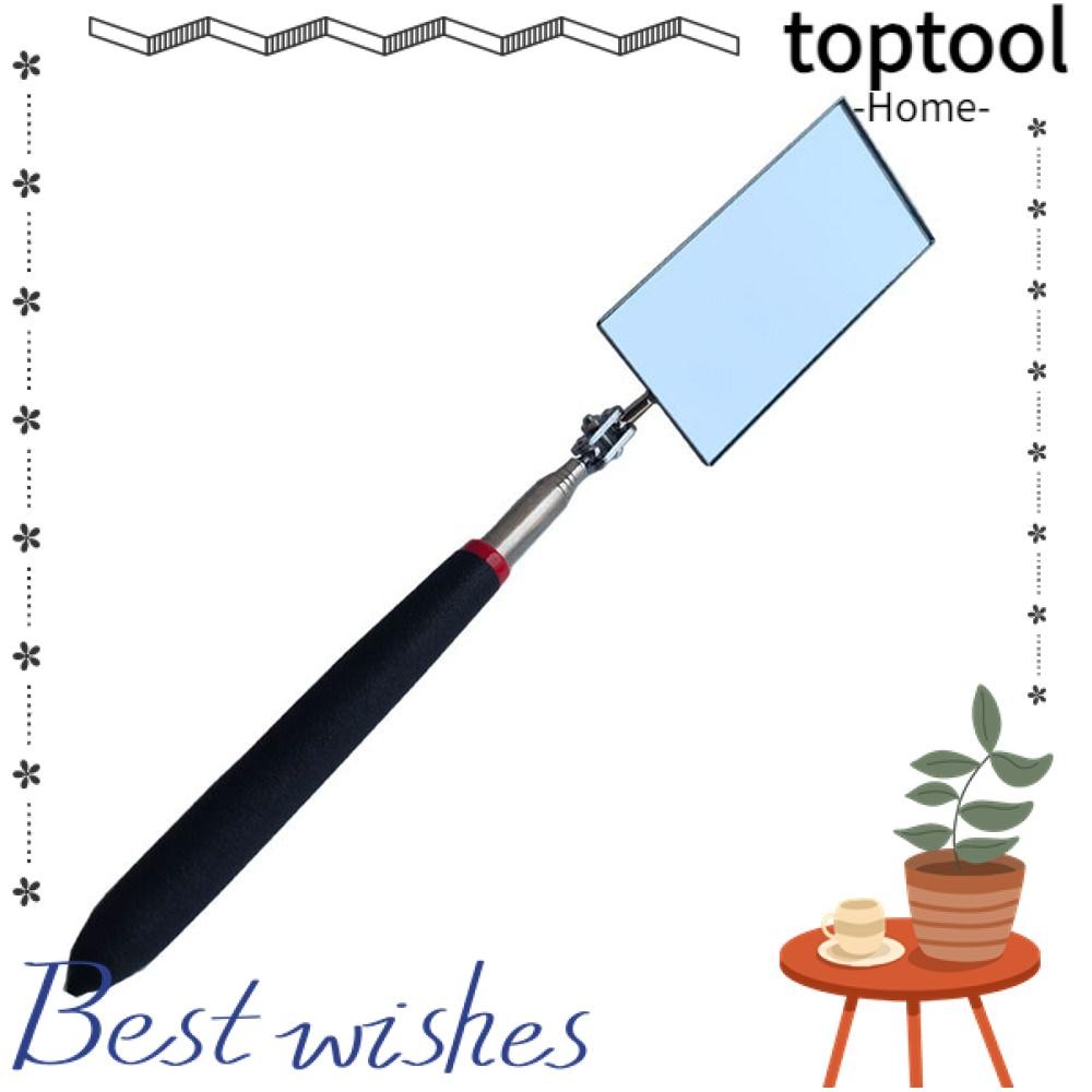 TOPTOOL Telescoping Inspection Mirror, Stainless Steel 360° Swivel Head