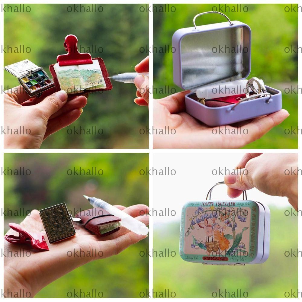 OKHALLO Painting Pigment Set, Mini Travel Watercolor Pigment Painting