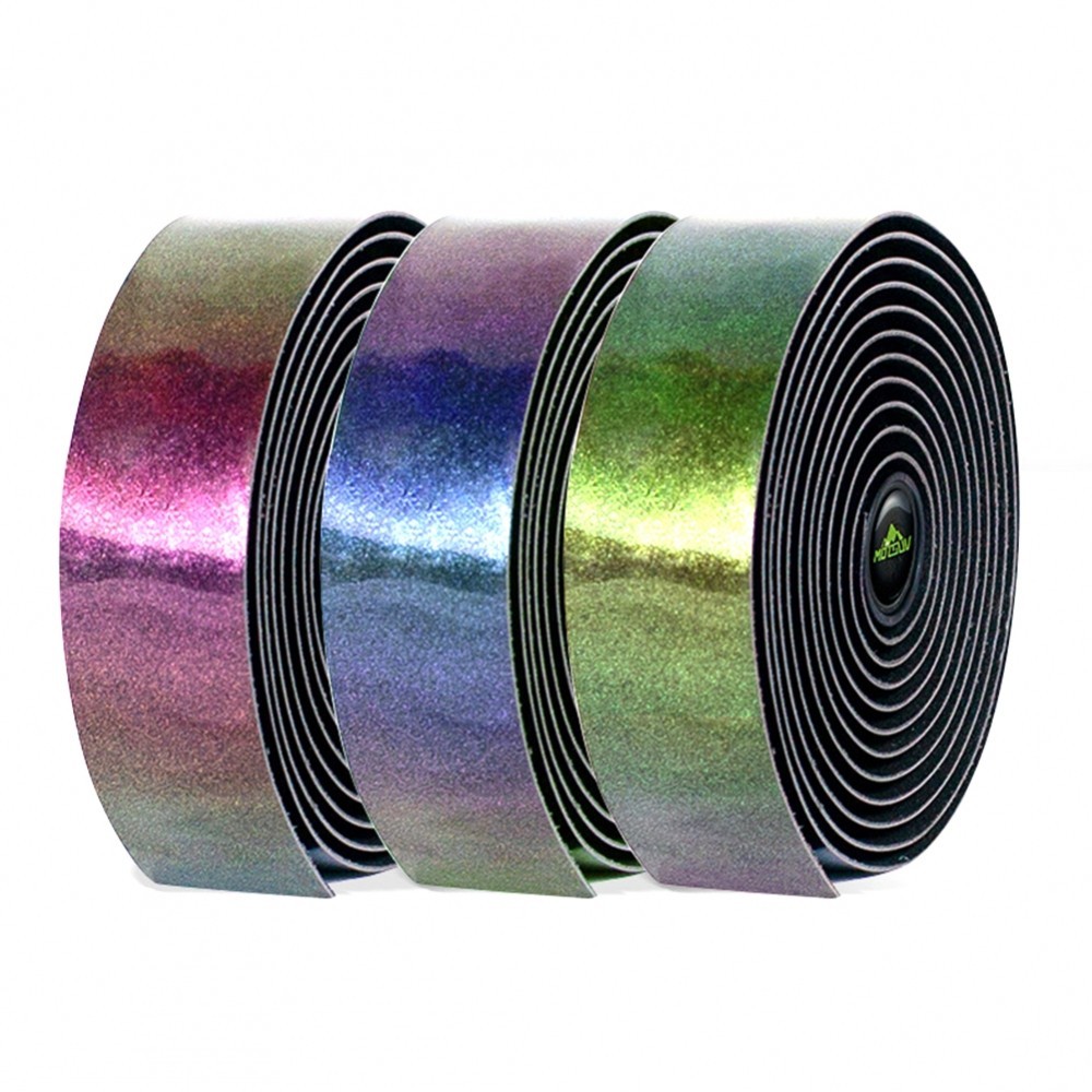 Reflective Road Bike Handlebar Tape Pair in Gradually Changing Aurora