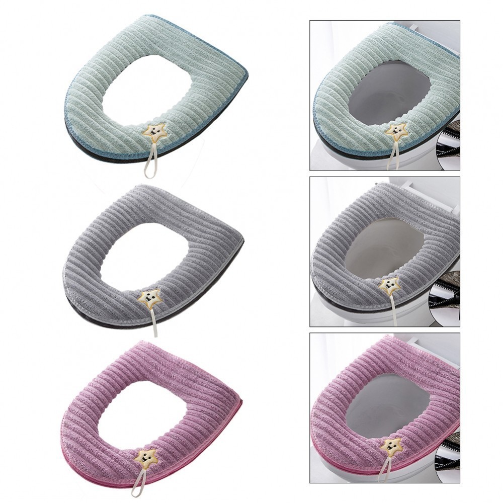Toilet Seat Cover Warmer Toilet Seat Cover Pad, Waterproof Warm Soft