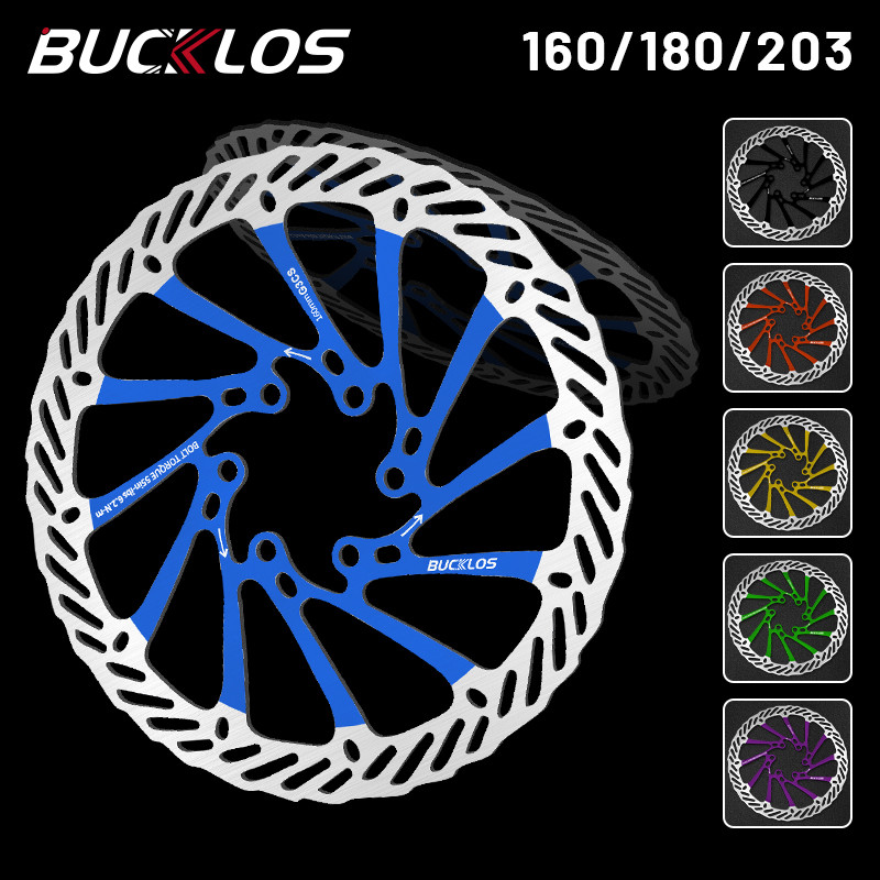 BUCKLOS 160mm Rotor Road Bike Disc Brake Rotors 180/203mm Mountain