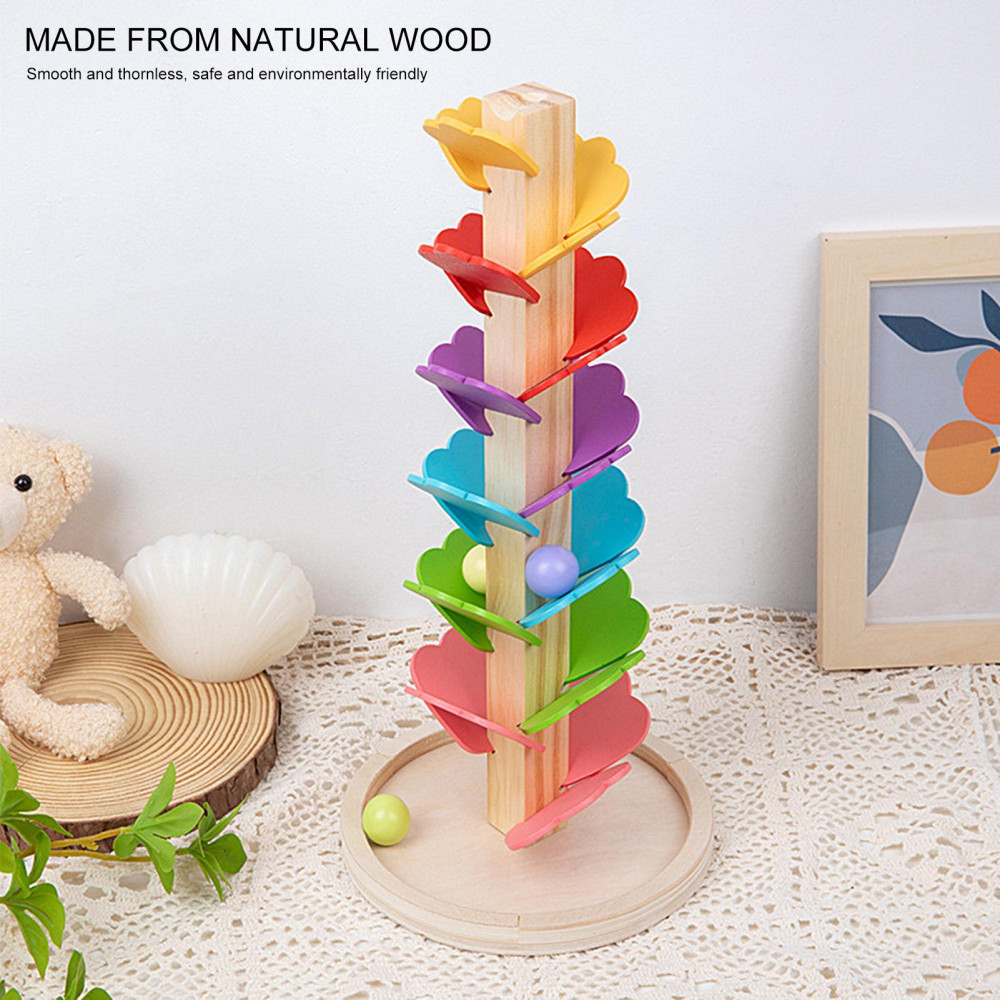 Rainbow Musical Tree Kit | Wooden Ball Drop Toy Colorful Musical Tree ...