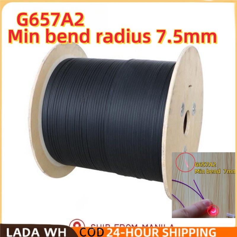 Fiber Optic Cable Single Core 1000m 500m G657A2 FOC FTTH Cable 1KM 1 ...