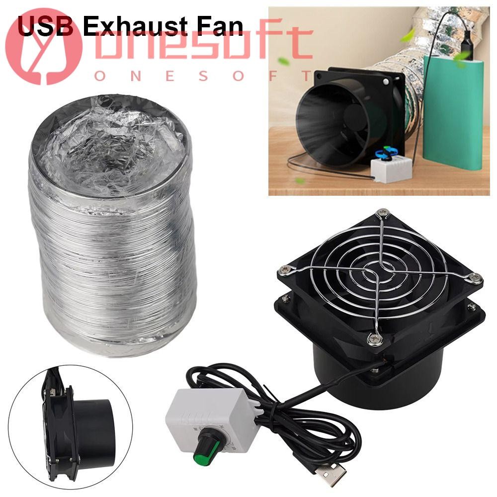 ONE-SOFTNESS 1Pcs USB Exhaust Fan, Simple Mini Adjustable Speed Fume ...