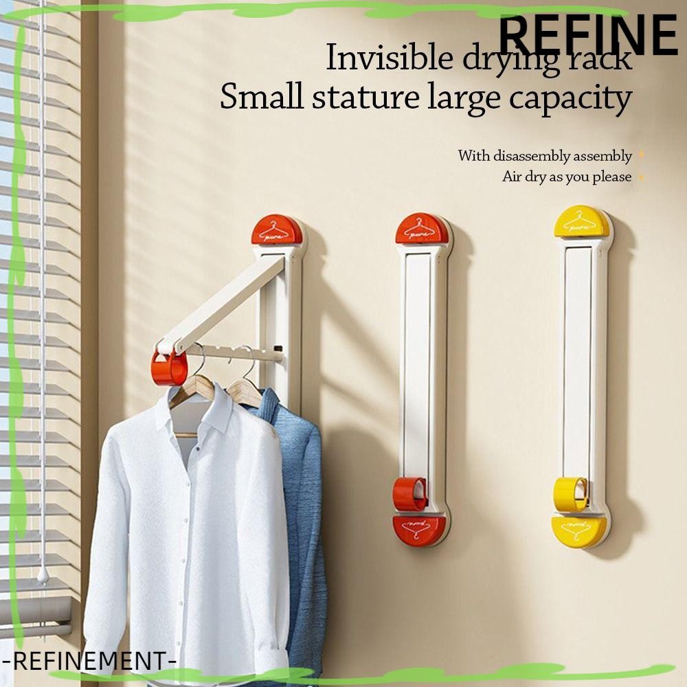 REFINEMENT Wall Mounted Drying Rack, Retractable Design Compact ...