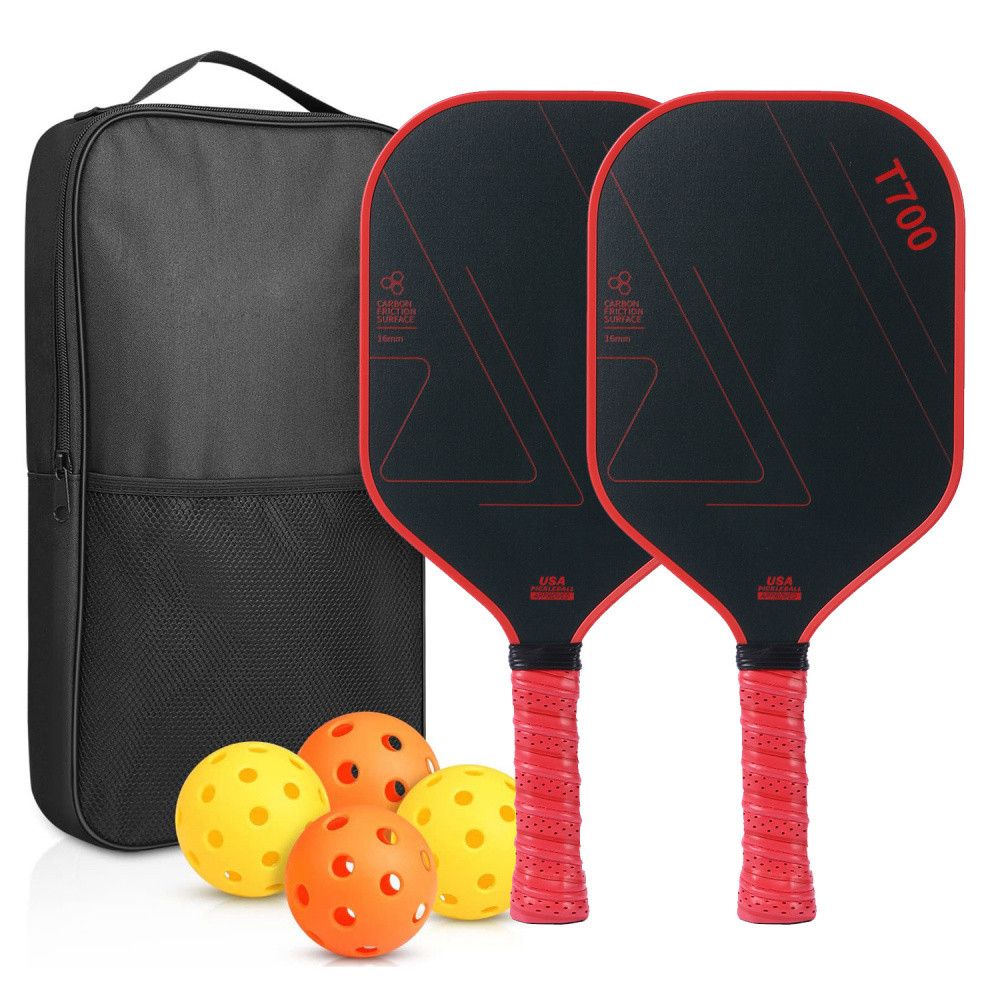 T700 Matte Carbon Fiber Pickleball Racket Integrated 16MM Professional ...